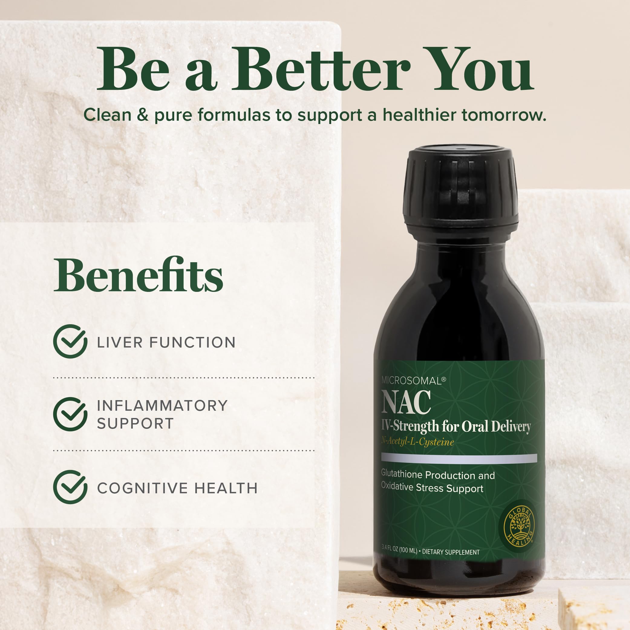 Amazon.com: Global Healing Pure Liquid Microsomal NAC Supplement N-Acetyl-Cysteine  650mg for Glutathione Production, Liver Support & Detox, Antioxidant &  Immunity, NAC 600mg Alternative, Liquid Drops (3.4 Oz) : Health & Household