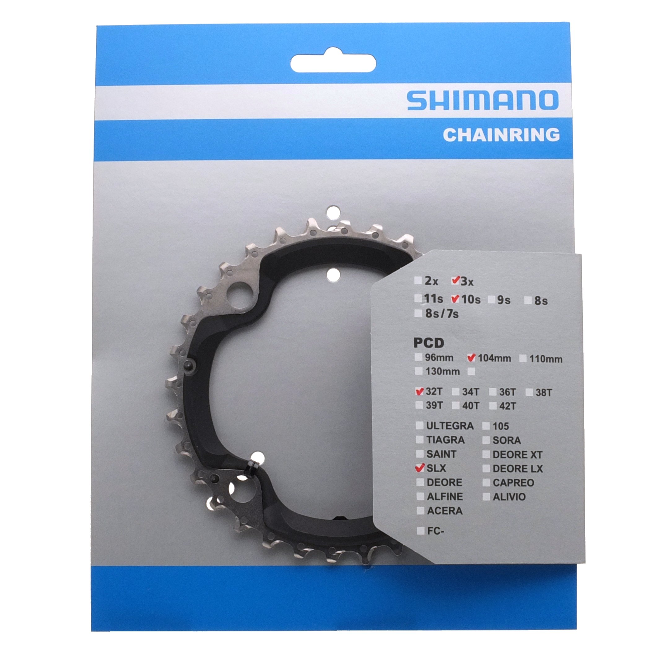 SHIMANO SLX Fc-M670 Tarcza łańcuchowa Silver/Black One Size