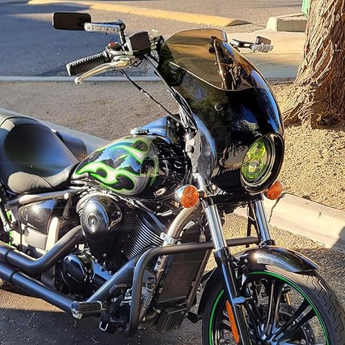 Miniatura 4 de Worldmotop Highway Crash Bar Protector de motor compatible con Kawasaki Vulcan VN900 Classic 2006-2023 y VN 900 Classic LT 2006-2022 (negro)