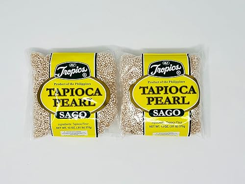 Tropics - Perla de tapioca en plástico (Sago pequeño), 13 onzas (2 bolsas)