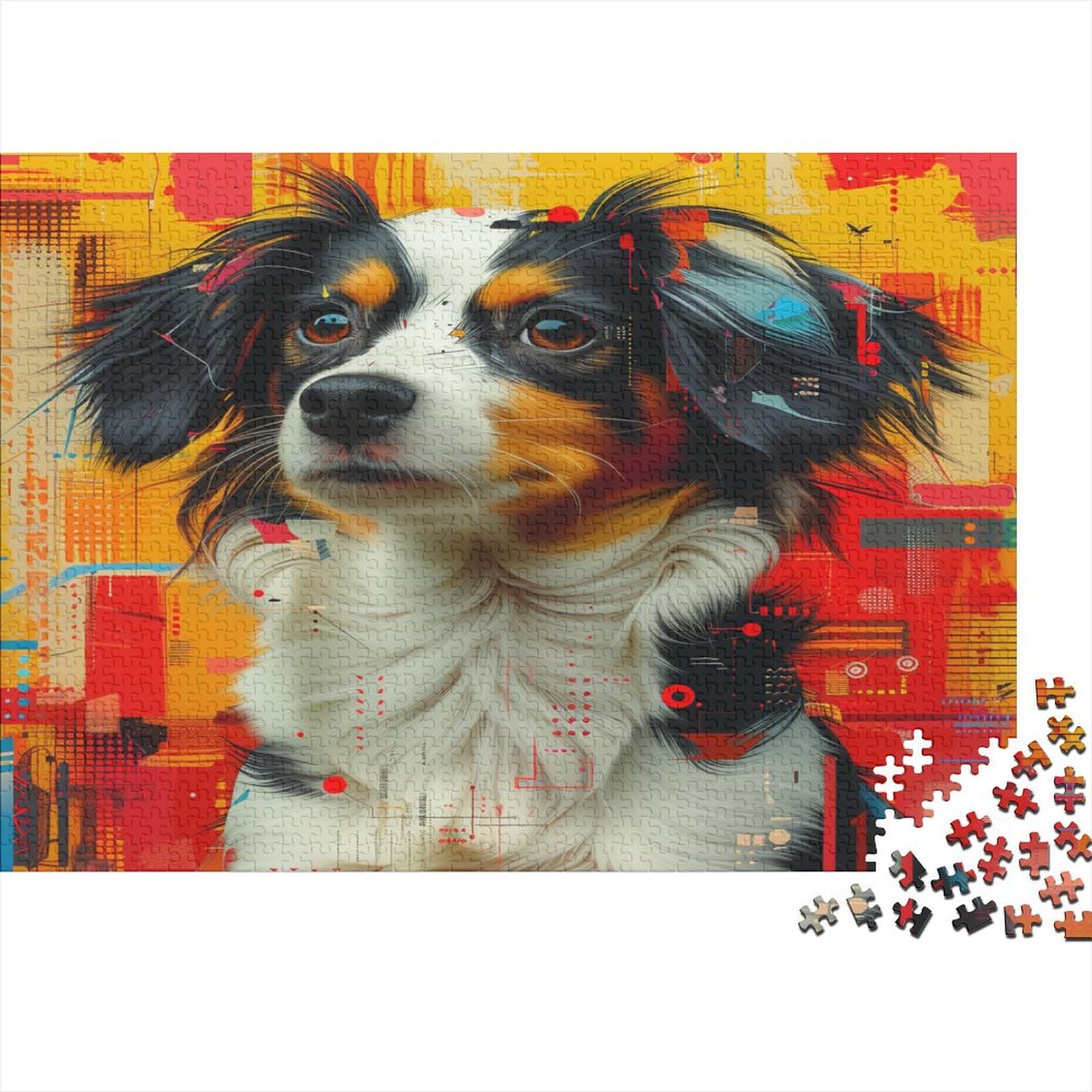 Australian Shepherd Dog Puzzles 1000 elementów, Puzzle dla dorosłych, puzzle - wysokiej jakości druk 1000 sztuk (75 x 50 cm)
