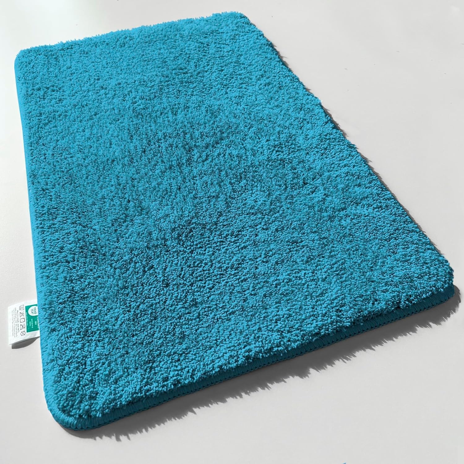 Floordirekt Badematte Sky Uni - Badezimmerteppich - Weicher, dichter Hochflor - Rutschhemmend & Schnell trocknend - Geeignet für Fußbodenheizung - Eckig & Rund