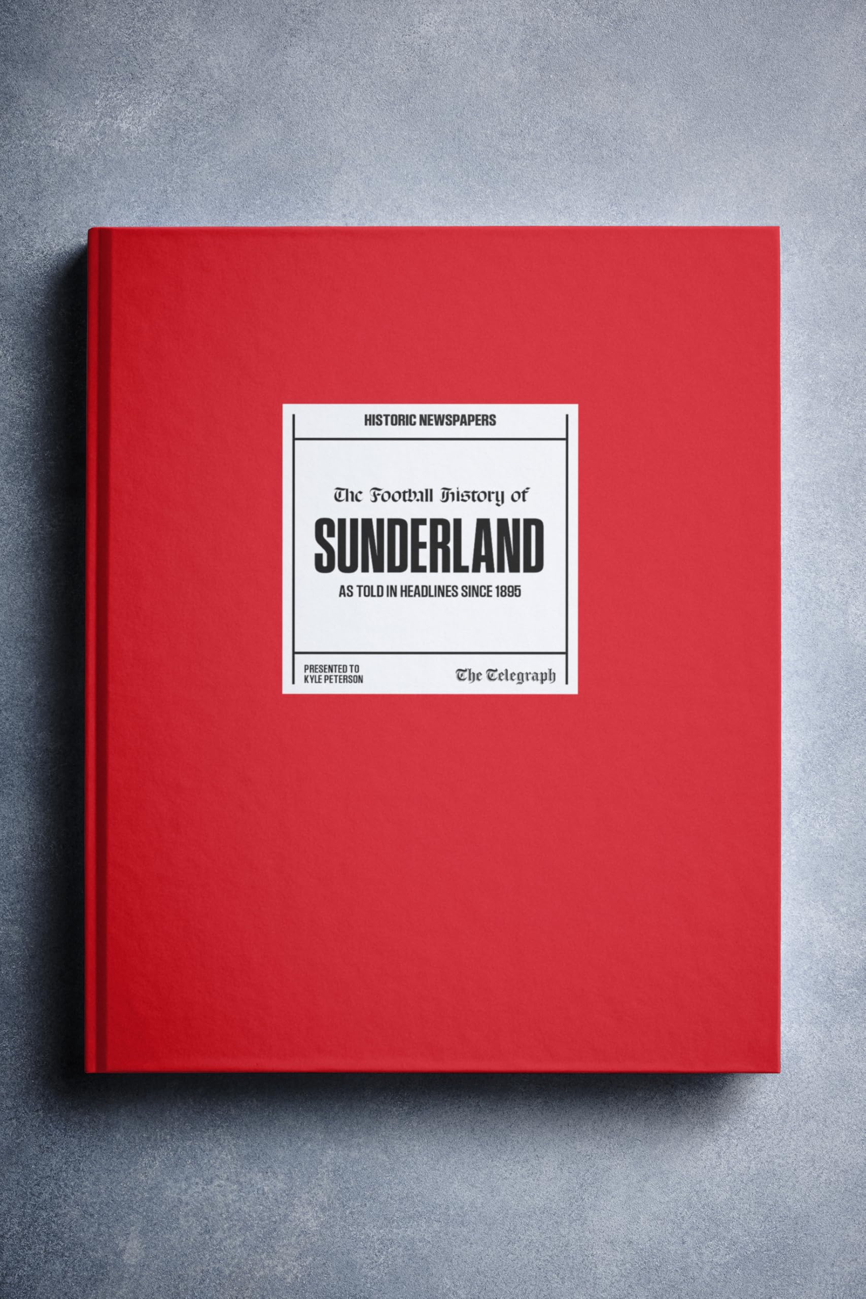 Historic Newspapers Sunderland Telegraph | Personalised Football Gift | Champions Football History | Name Printed on Cover | Football History Book Through Newspapers | Football Fan Gift — image 1