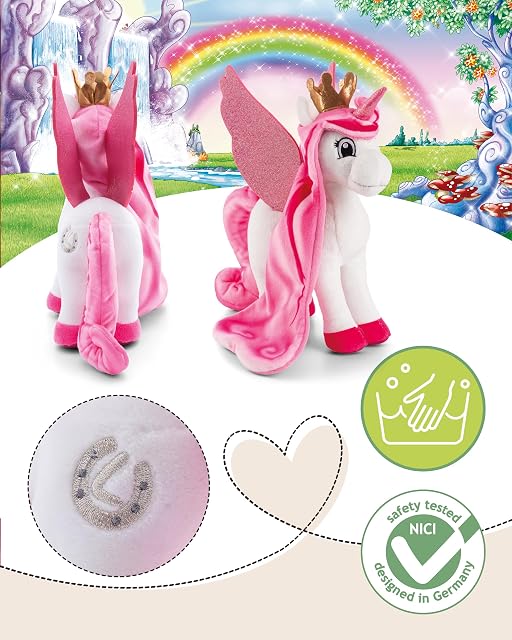 Foto 3 de 7 de NICI peluche Lissy PONY unicornio Tamani 22cm blanco