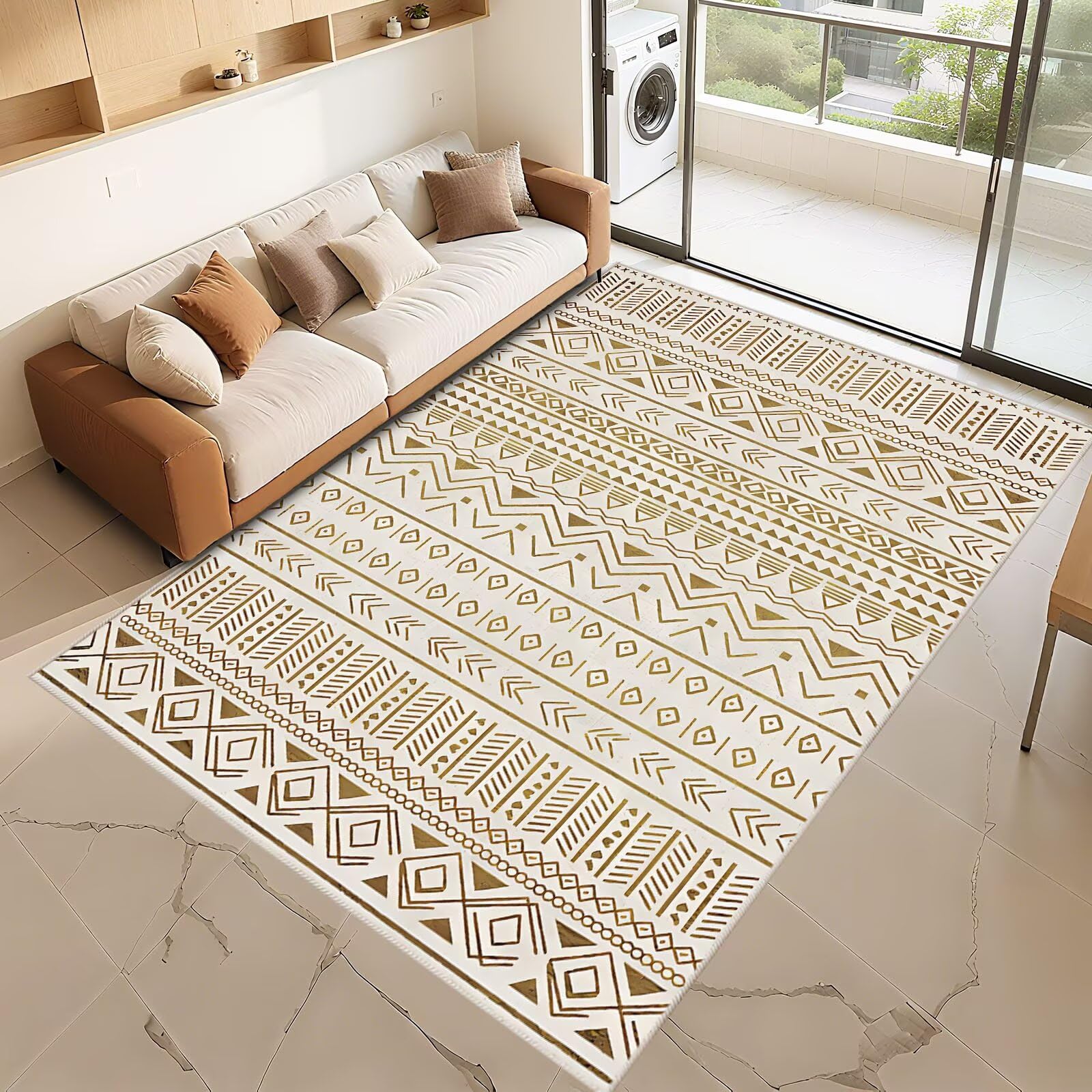 Tapis. Chambre Anti Poussiere Gris Mètre 130x180cm, Fatigue Motif rayé de Style Ethnique Vert pour la à Coucher Salon