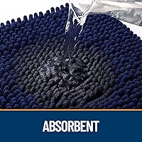 Vista 3 de OLANLY - Tapete para puerta de perro y patas sucias, absorbe la humedad y la suciedad, antideslizante, lavable, de felpilla de secado rápido