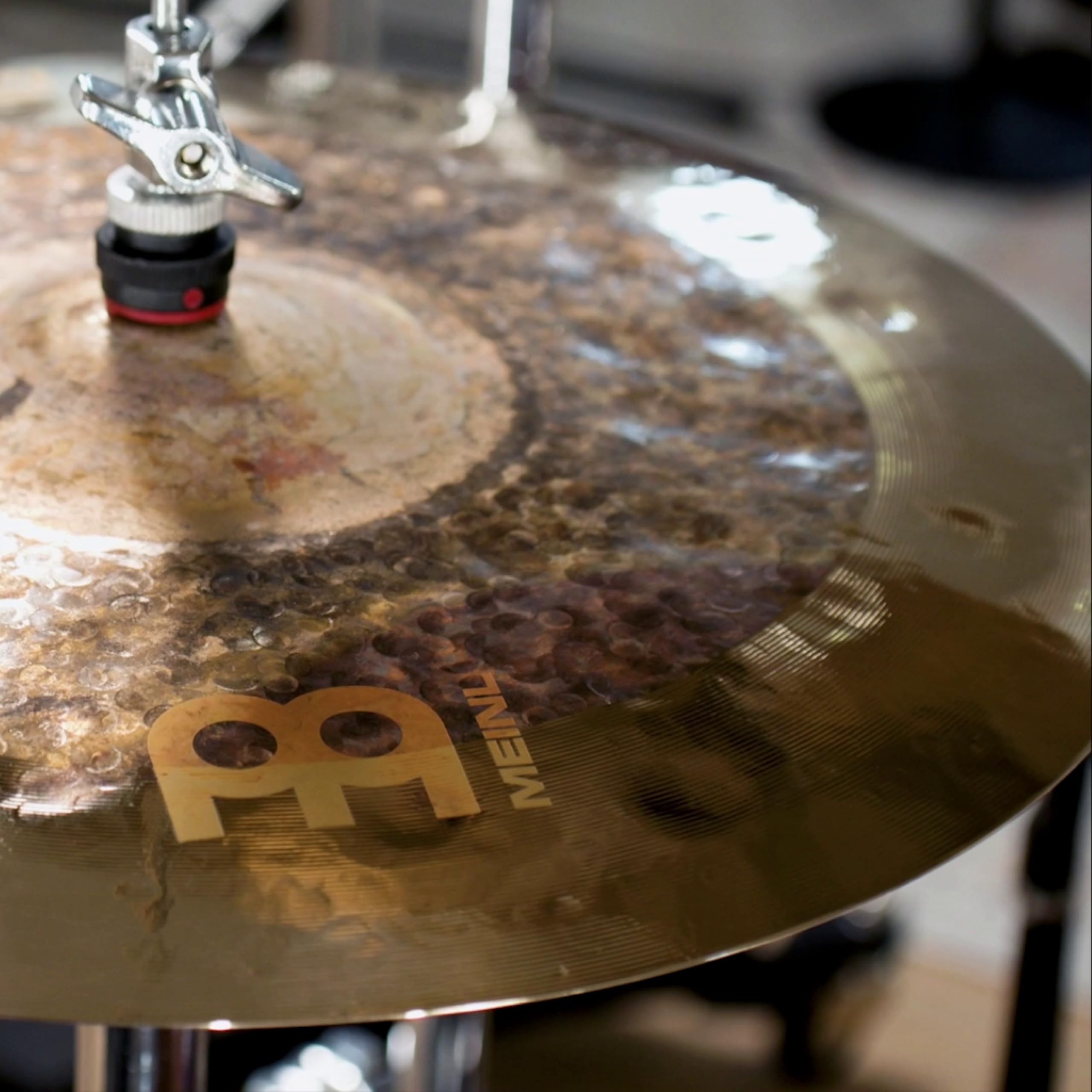 Meinl Cymbals Byzance Dual Cymbales Hihat 15 pouces (38,10cm) pour Batterie - Bronze B20, Finition Brute et Brillante (B15DUH)