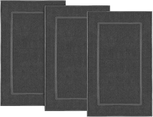 Simpli-Magic 79180 - Juego de alfombrillas de baño, color gris, paquete de 3