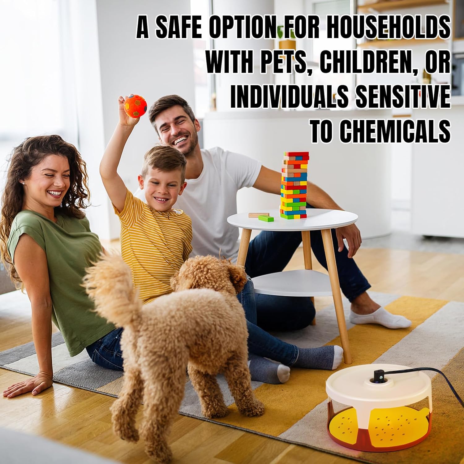 2 Pack Flea Traps for Inside Your Home, Flea Killer for House Indoor with 8 Sticky Pads & 8 Light Bulbs, Odorless Bed Bug Killer Insect Infestation Treatment Trap Safe for Kids and Pets