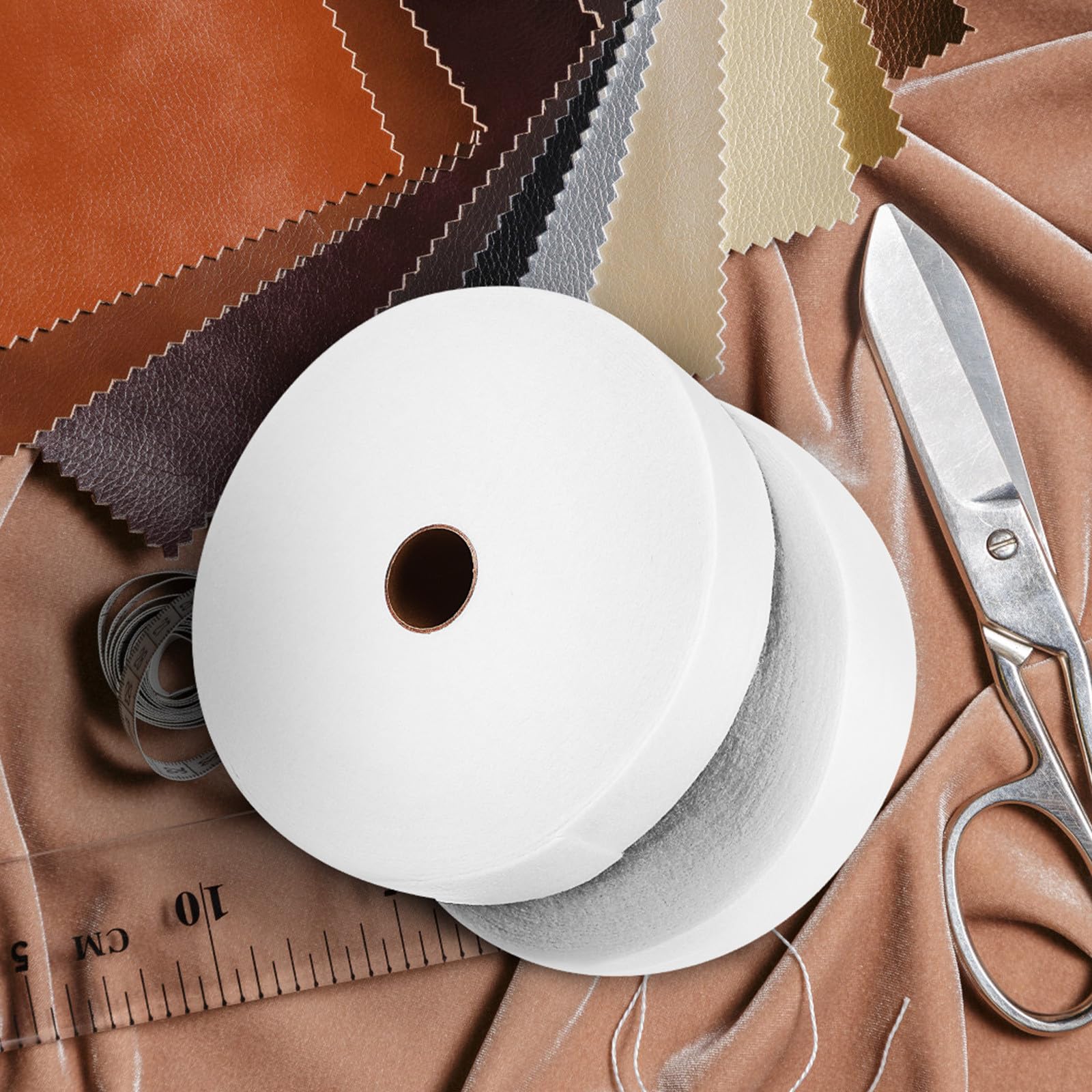 WOONEKY 2 Rollen Vliesstoff Batting Saugfähiges Weiches Nonwoven Mischvlies für Quilten Basteln Näharbeiten Platzsparend Reisetauglich Komfortabel für Empfindliche Haut