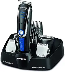Aparador de Pelos Super Groom 10, Mondial, Preto/Azul, 6W, Bivolt - BG-03