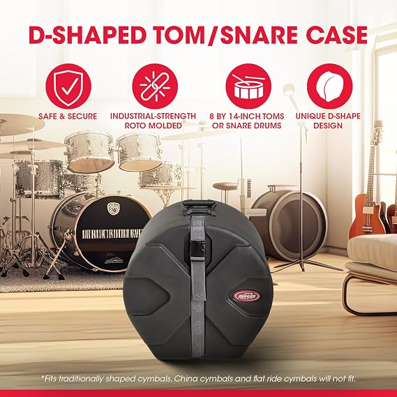 SKB 8 X 14 Tom/Snare Case with Padded Interior