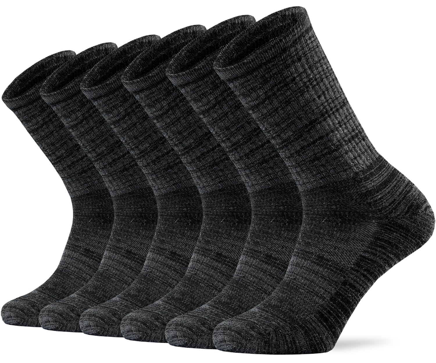 Ortis Mens Extra-Fine Merino Wool Cushioned Crew Socks with Light Weight Moisture Control Comfy for Men Outdoor Hiking