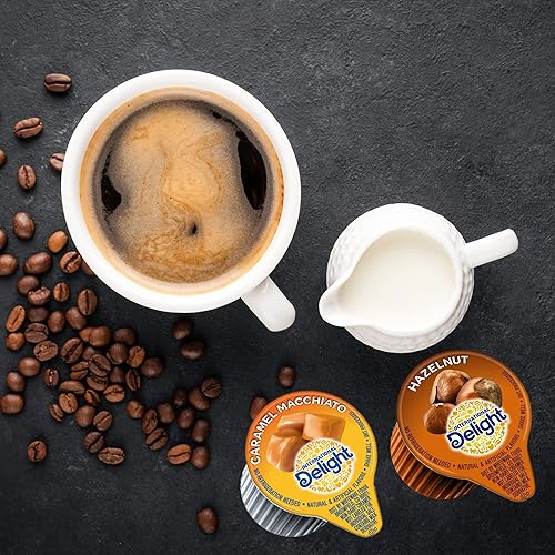 Miniatura 6 de 96 unidades de crema de café de una sola porción 4 variedades de sabor Coffee Mate y International Delight Creamers juego mixto vainilla francesa