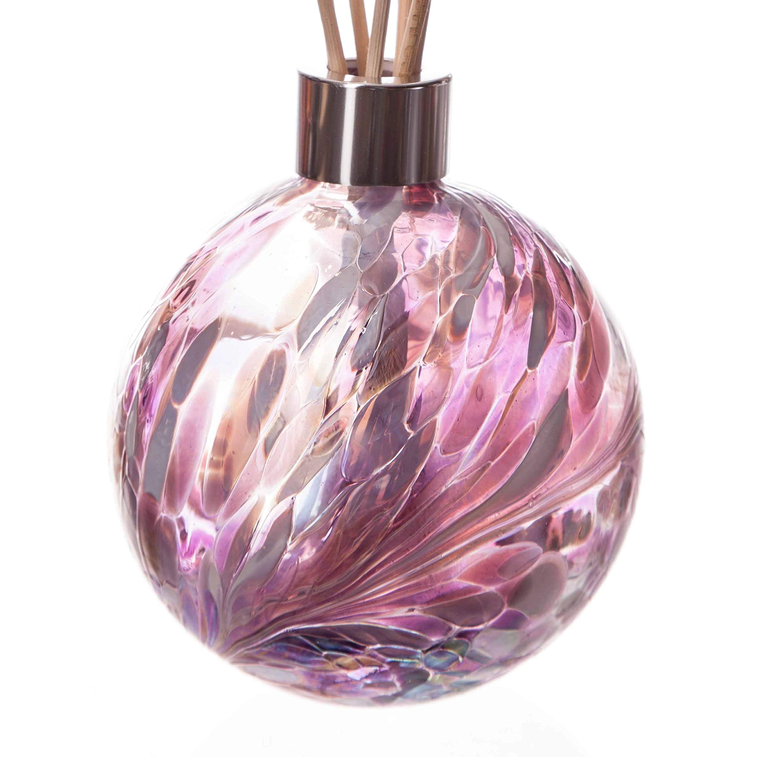 Amelia Art GlassReed Diffuser Sphere - Violet & White