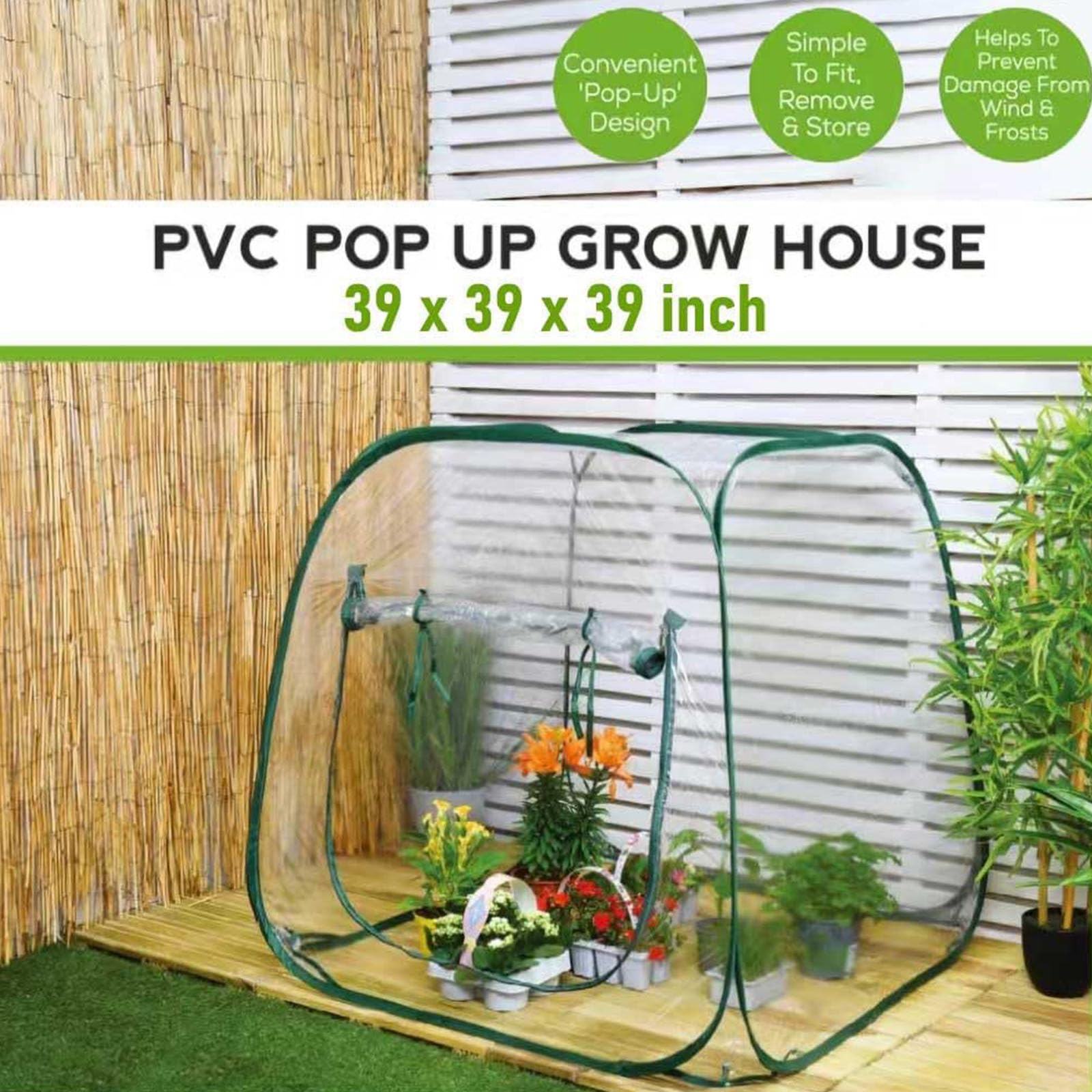 Cubierta de invernadero para plantas, diseño aislado para jardín, materiales protectores de PVC transparente, construcción de marco de acero, cubierta protectora para plantas para varias estaciones