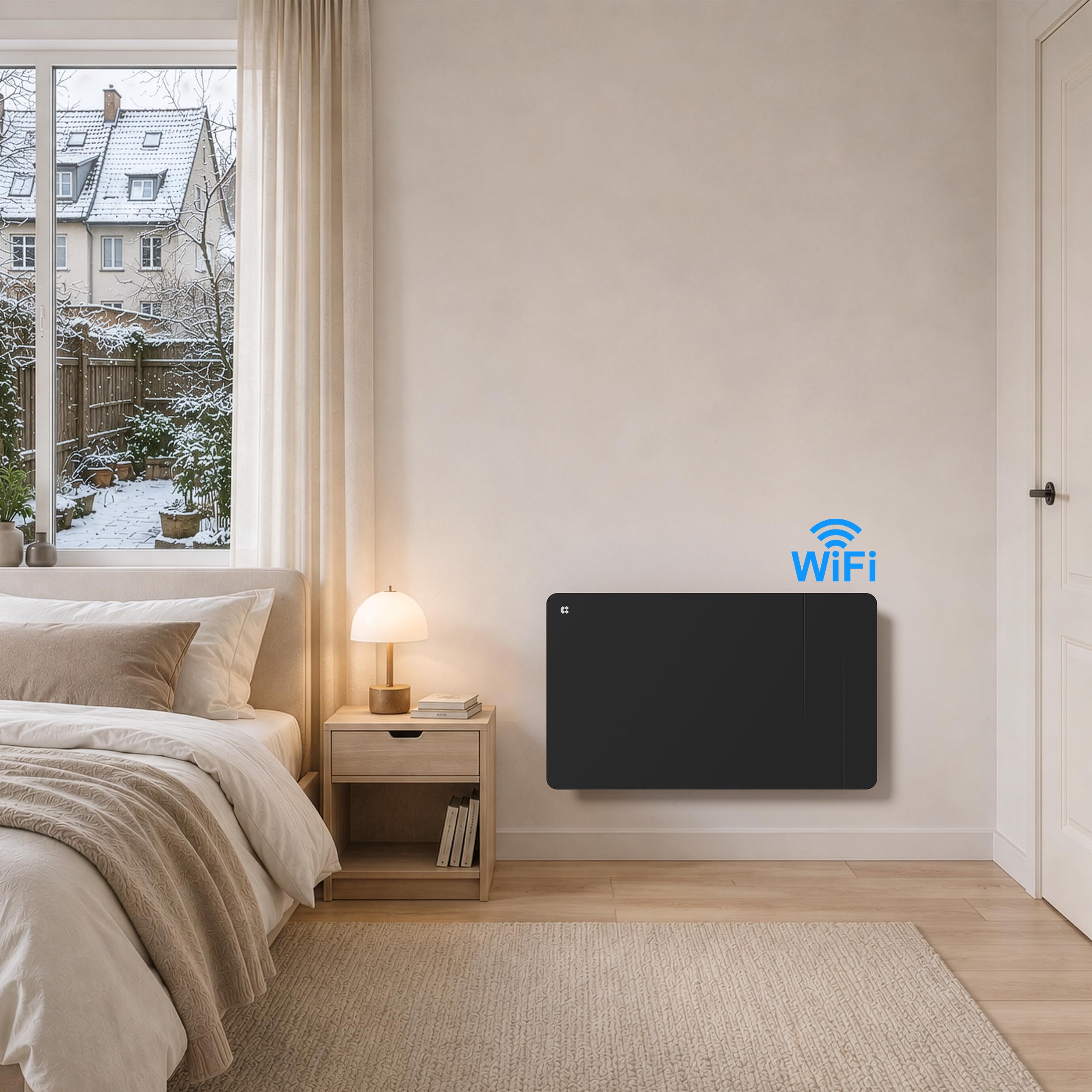 CIARRA CBHTD15A-B Radiateur à Inertie Céramique 1500W WiFi Noir