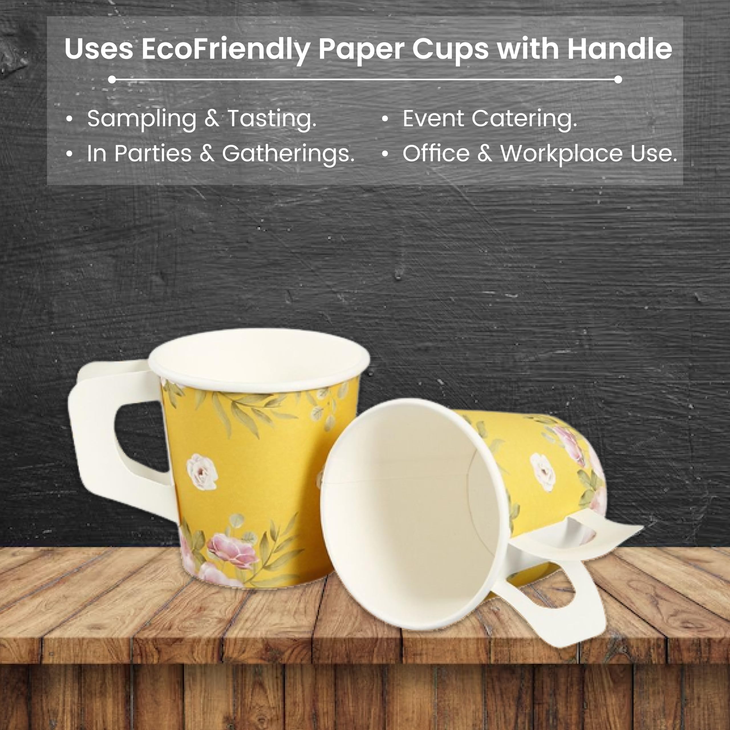 Biodegradable Paper Cups - Colorful & Eco-Friendly (25 Pack) -5