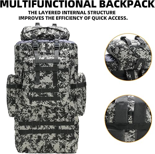 Miniatura 4 de King'sGuard 100L Camping Senderismo Mochila Molle Mochila Militar Camping Mochila Mochila