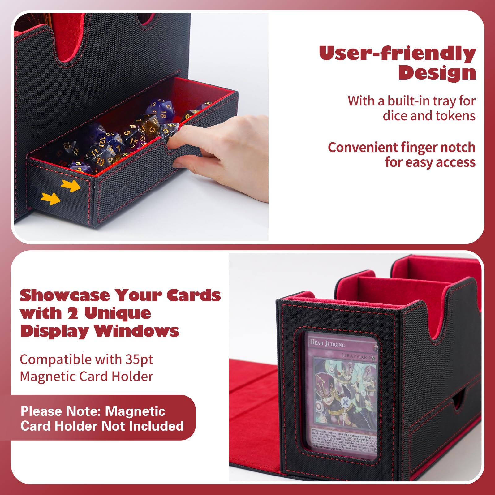 HSMH MTG デッキボックス コマンダーディスプレイ2枚付き310枚以上対応 Amazon.co.jp: MTGコマンダーカードディスプレイ付きカード