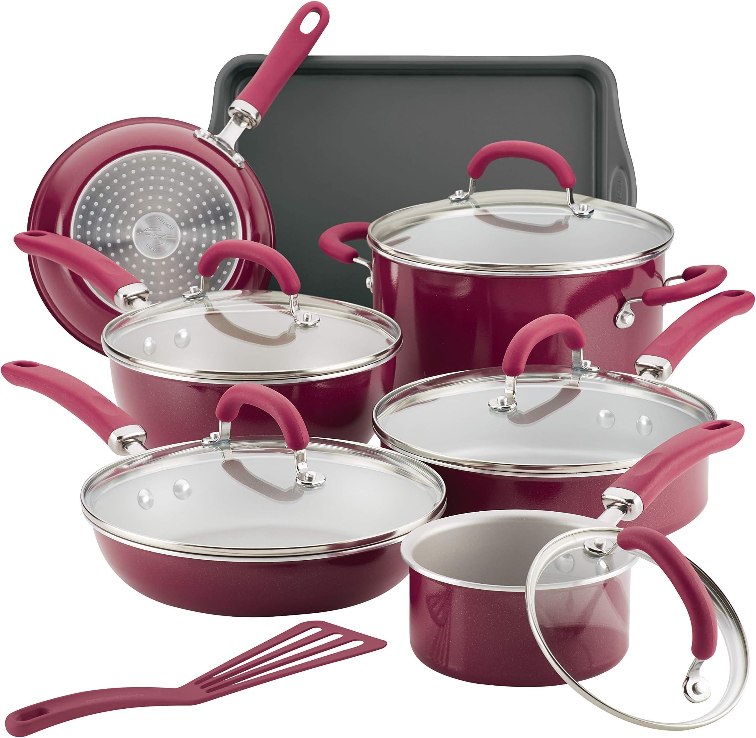 Paula Deen Signature Stainless Steel Cookware Pots and Pans Set, 12 Piece Home