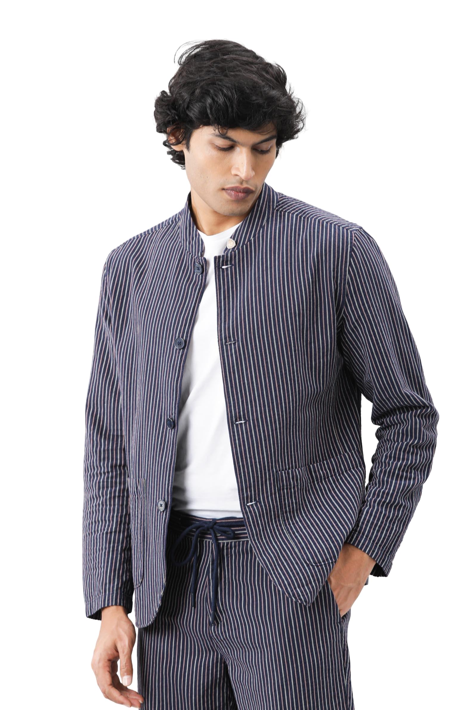 Tailored Striped Blazer