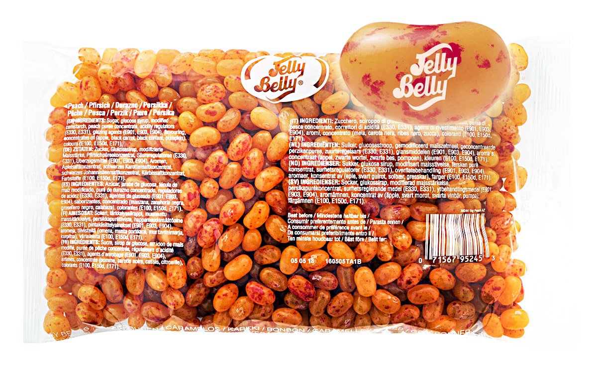Jelly Belly - Peach Flavour Jelly Beans Bag, 1kg