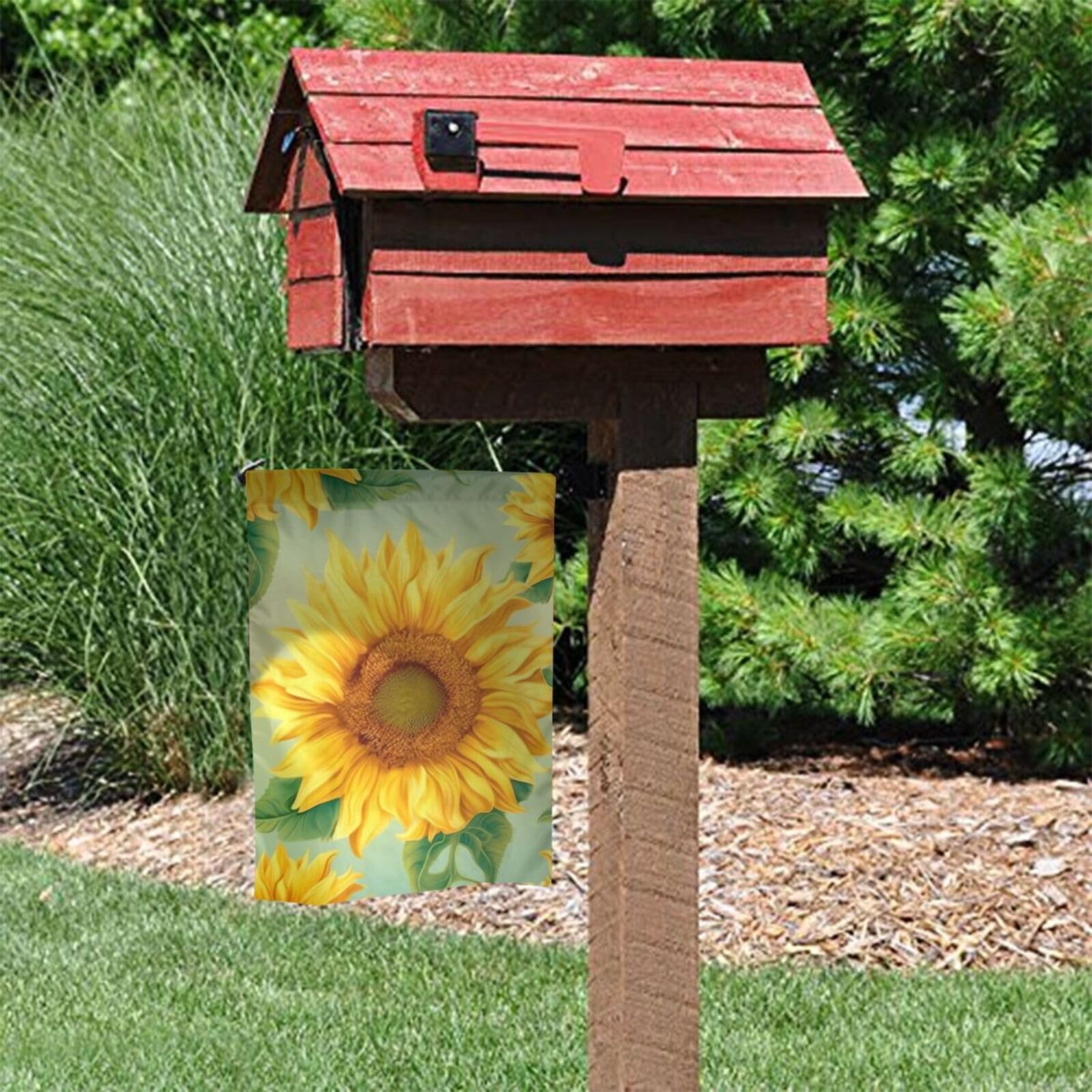 IWeeta Gartenflagge 30,5 X 45,7 Cm – Sonnenblumen & Katzen Motiv, Doppelseitig, Aus Wetterfestem Polyester, Für Garten & Balkon