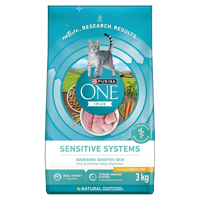 普瑞纳ONE猫粮，敏感系统火鸡口味