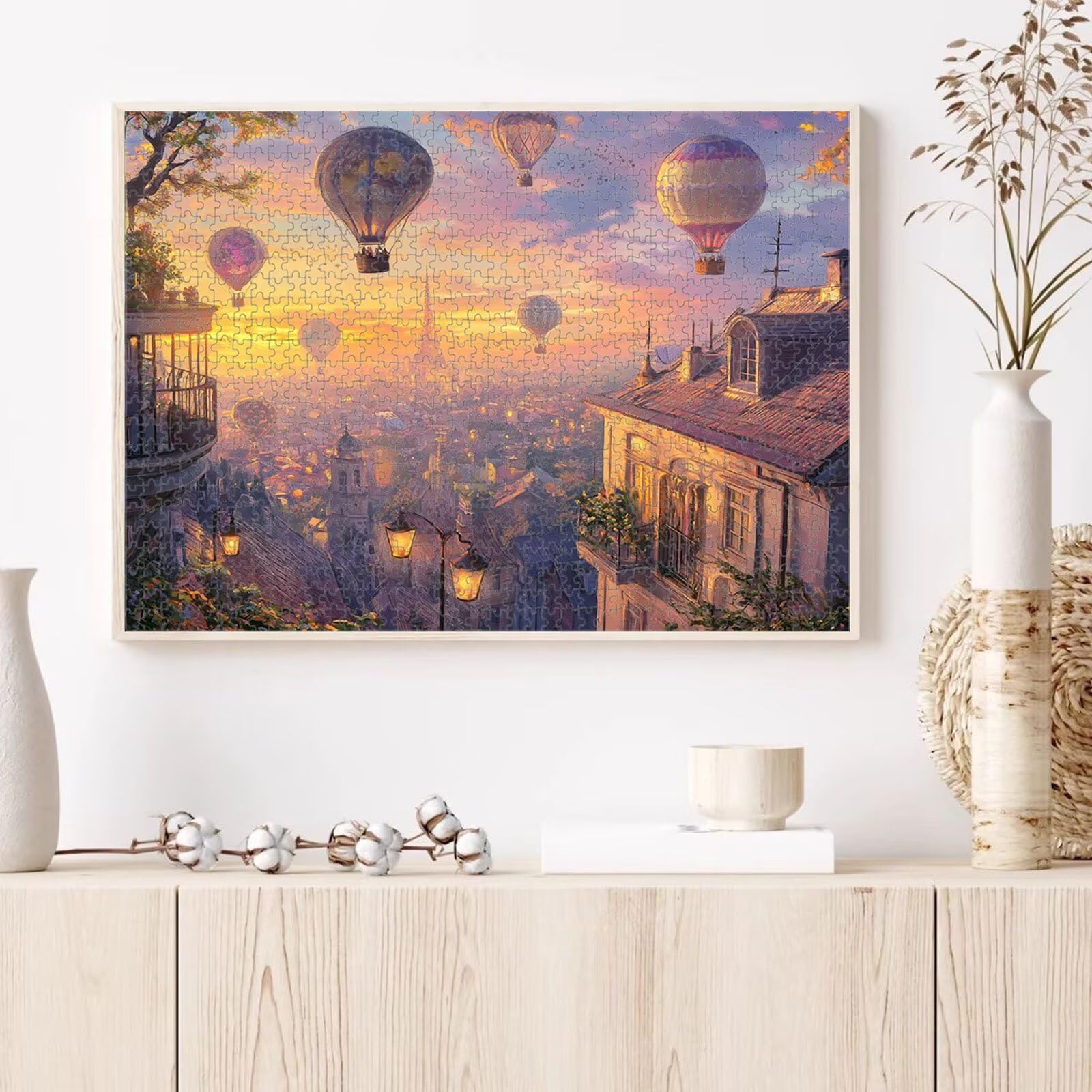 1000 Pièces Puzzle Adulte Turquie & Paysage Puzzle en Bois Robuste 1T#612 | Puzzle en Bois, Découpe de Précision, Encres aux Couleurs Vives, Loisir Relaxant, Décoration Intérieure, Cadeau, 50x75cm