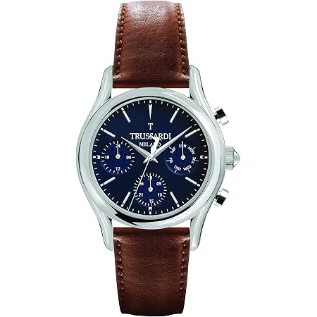 TRUSSARDI Orologio Multi-quadrante Quarzo Uomo con Cinturino in Pelle  R2451127002 : Amazon.it: Orologi