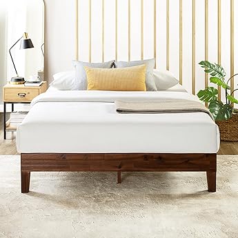 Mellow Naturalista Grand - 12 Inch Solid Wood Platform Bed with Wooden Slats - No Box Spring Needed - King (Espresso)