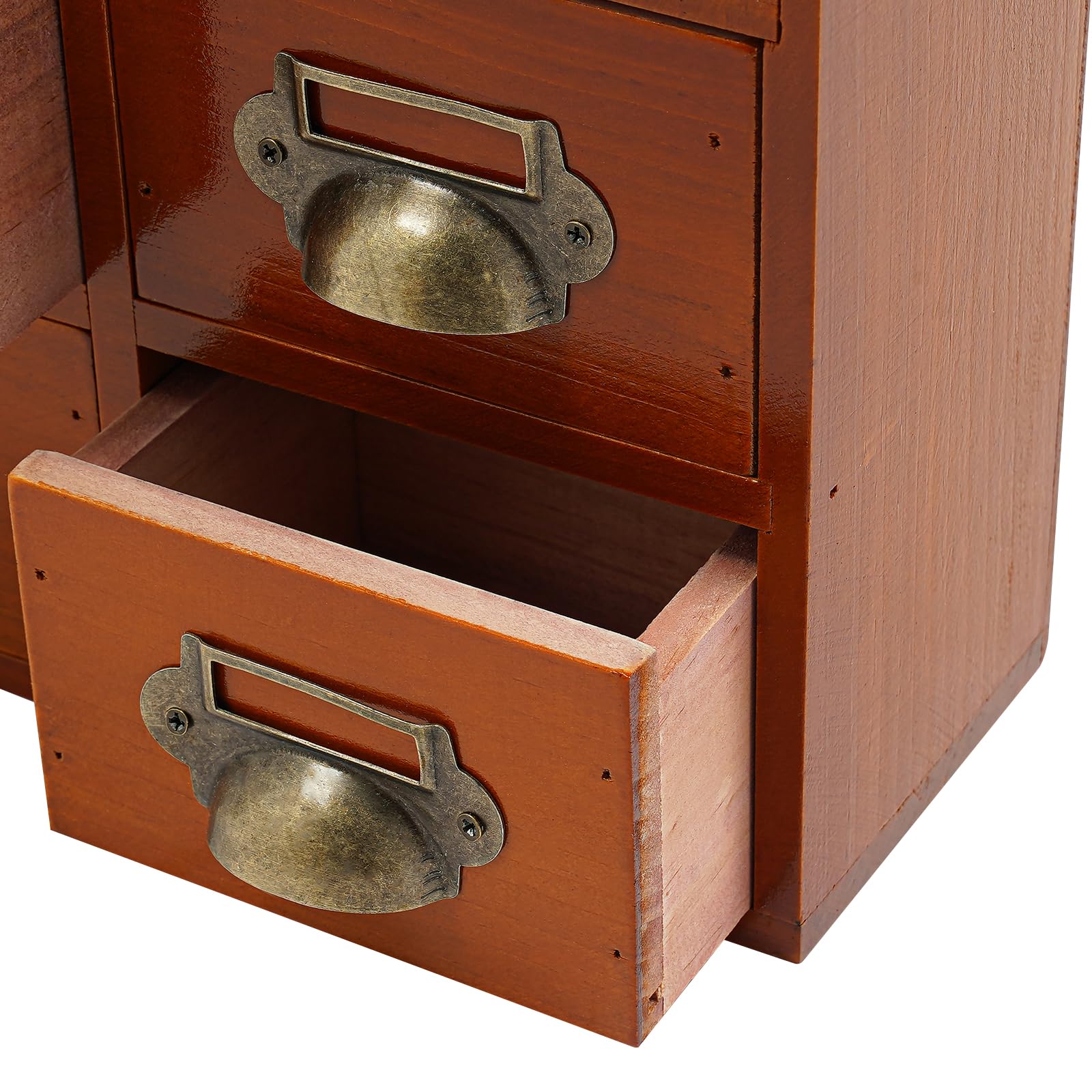 Armadietto da 16 cassetti in legno massello – Design vintage, portata 10 kg, organizer da scrivania per ufficio, casa, farmacia