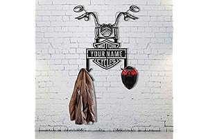 Custom Metal Motorcycle Helmet Holder Wall Art