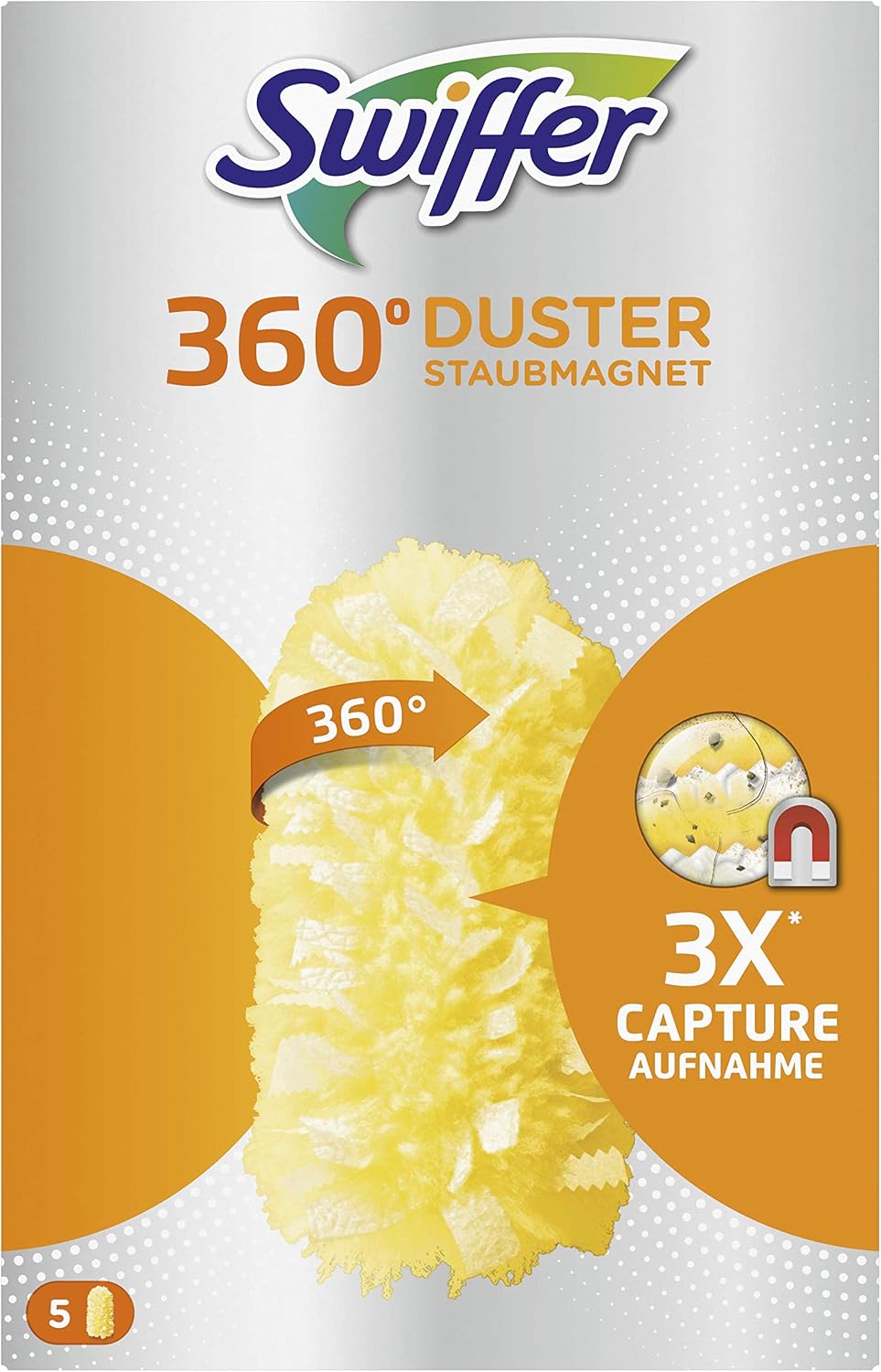 Swiffer Duster 360 Duster Refill 5 Units Catches/Traps Dust, 5 Dusters, 5 Count (Pack of 1)