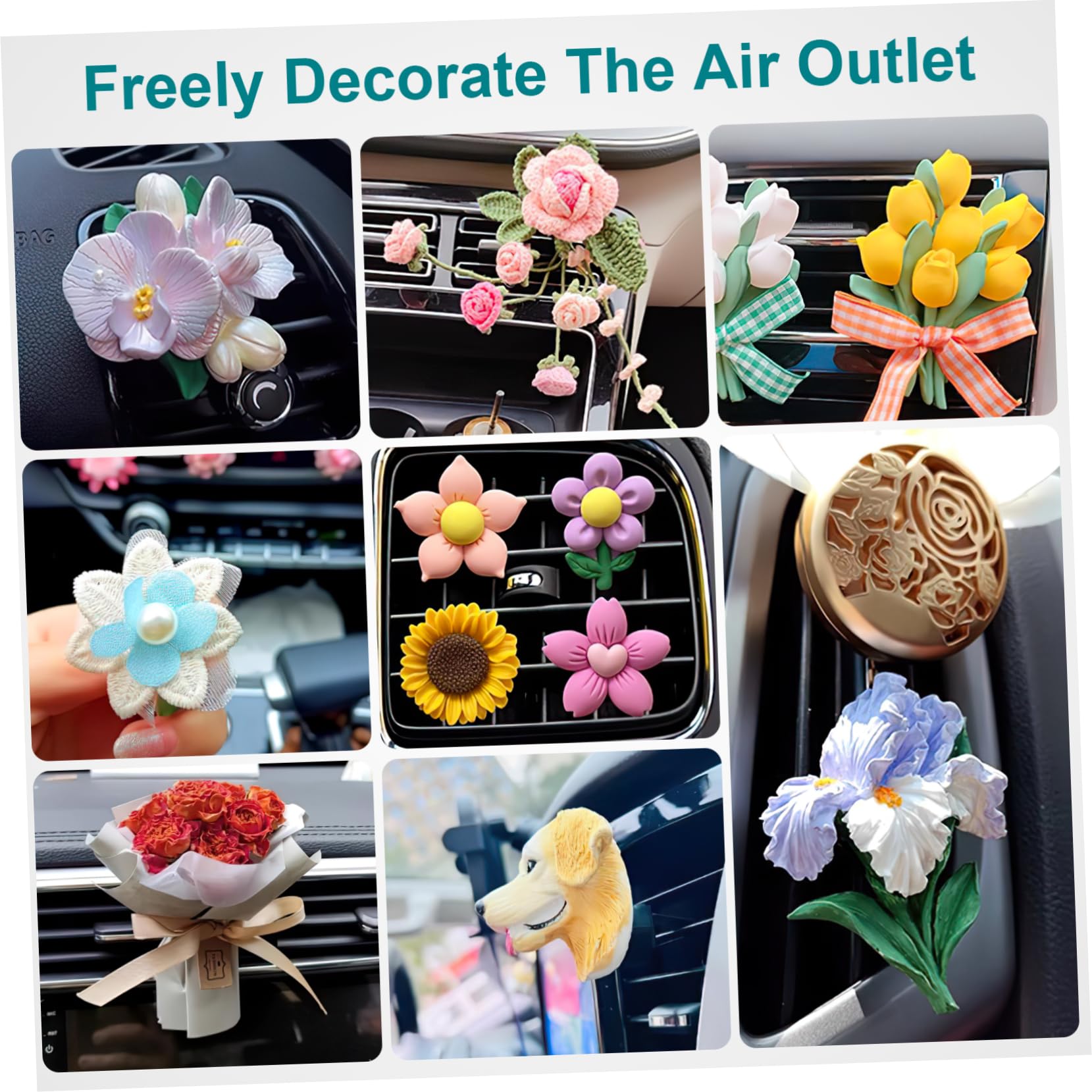 GLEAVI Clip per Bocchette Dell'aria Condizionata Auto 100 Pezzi, Clip per Profumo e Deodorante Fissaggio Metallico, Accessori per Interni Auto e Ambienti Domestici