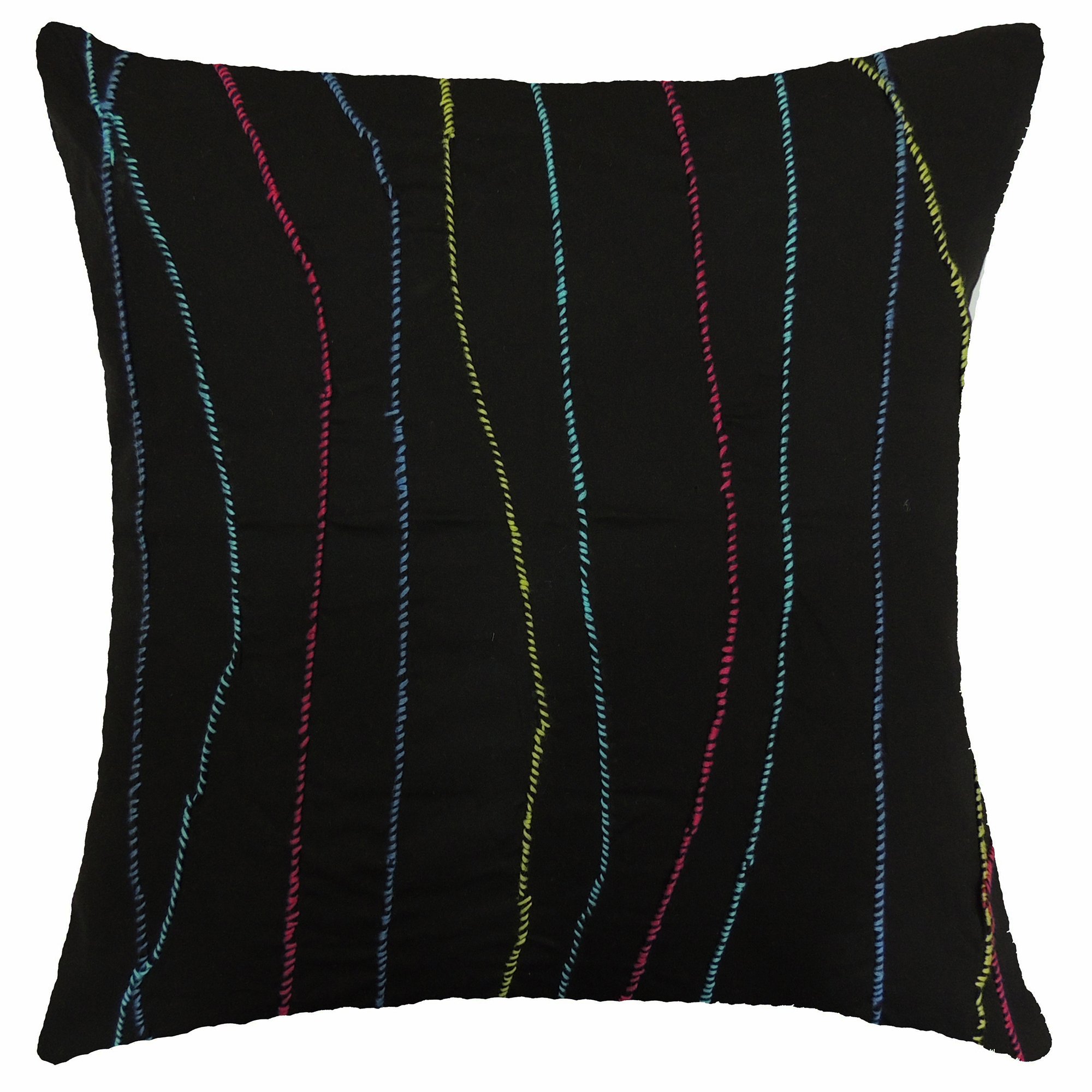 WelspunWelspun Spun SPCL-DP-DP9-50 Handcrafted Throw Pillows, Colorful Riot