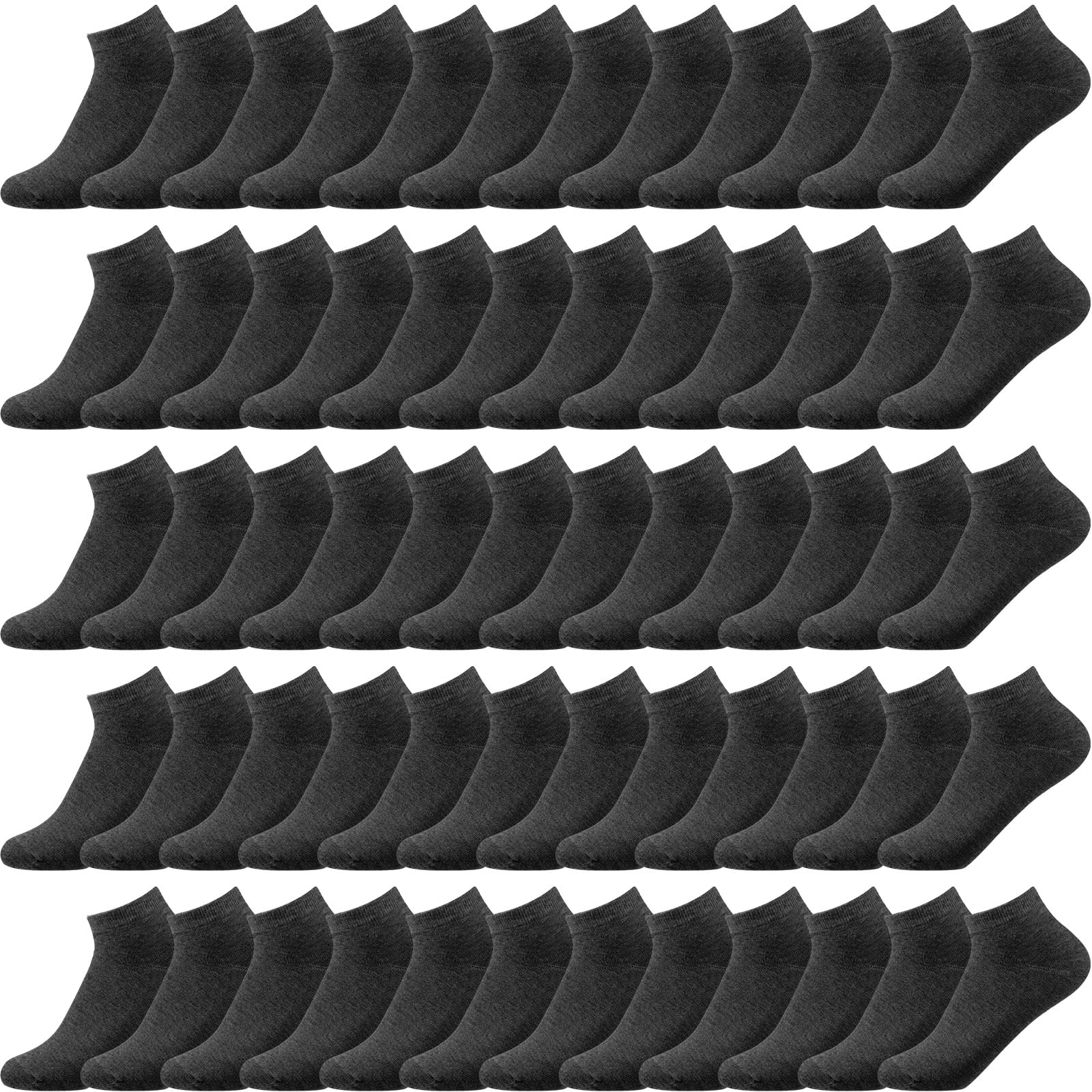 Syhood 60 Pairs No Show Socks Bulk Low Cut Socks for Men