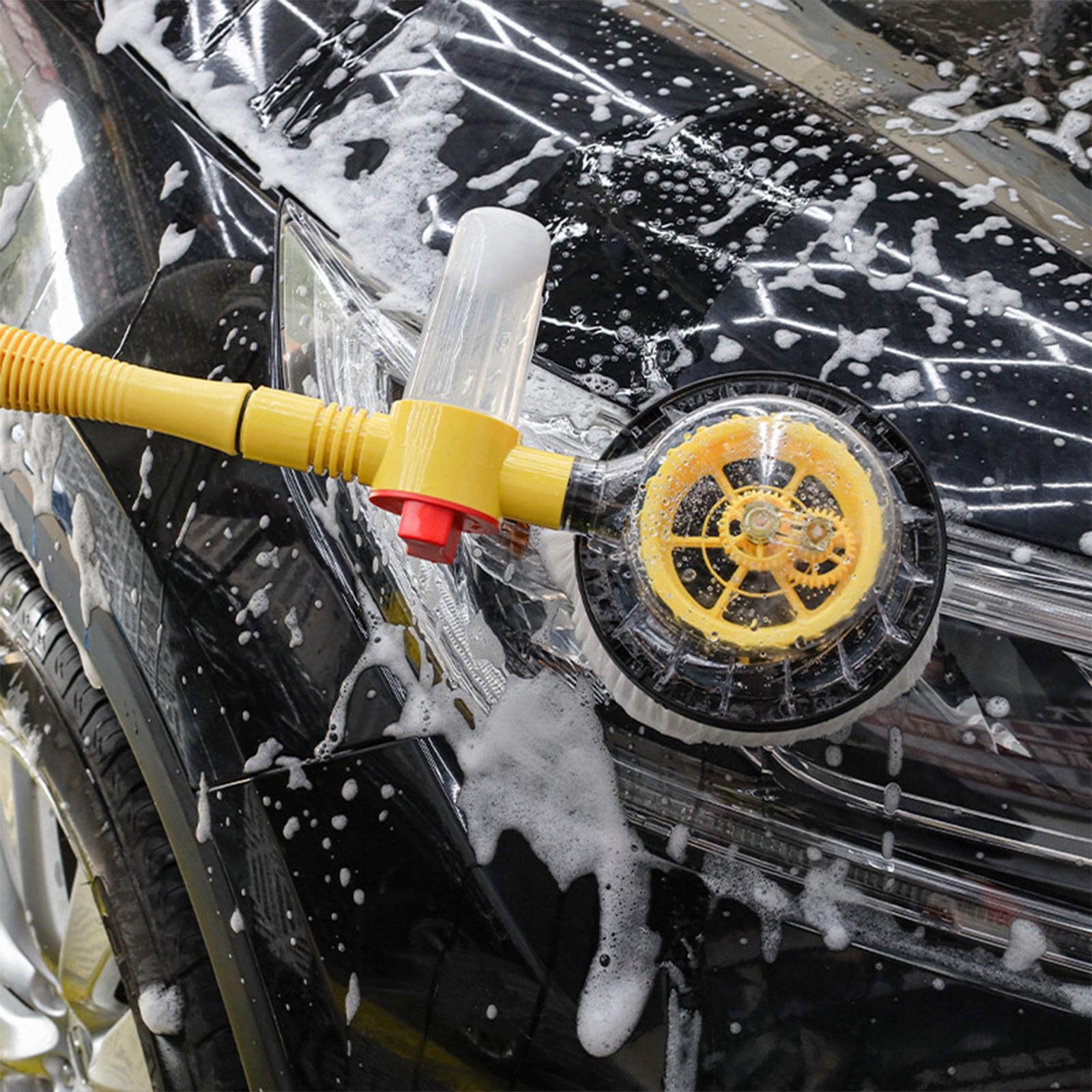 Kit di spazzole rotanti per lavaggio auto Microfibra Quick Connect Regolabile a 360 gradi idropulitrice ad alta pressione per la pulizia del vetro