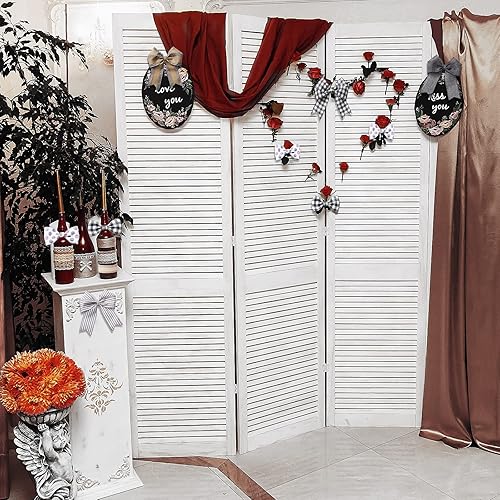 Miniatura 7 de 6 rollos de cinta de arpillera de 30 yardas de estilo granja, con alambre, de búfalo sintético, a cuadros, cinta de lino a cuadros, manualidades