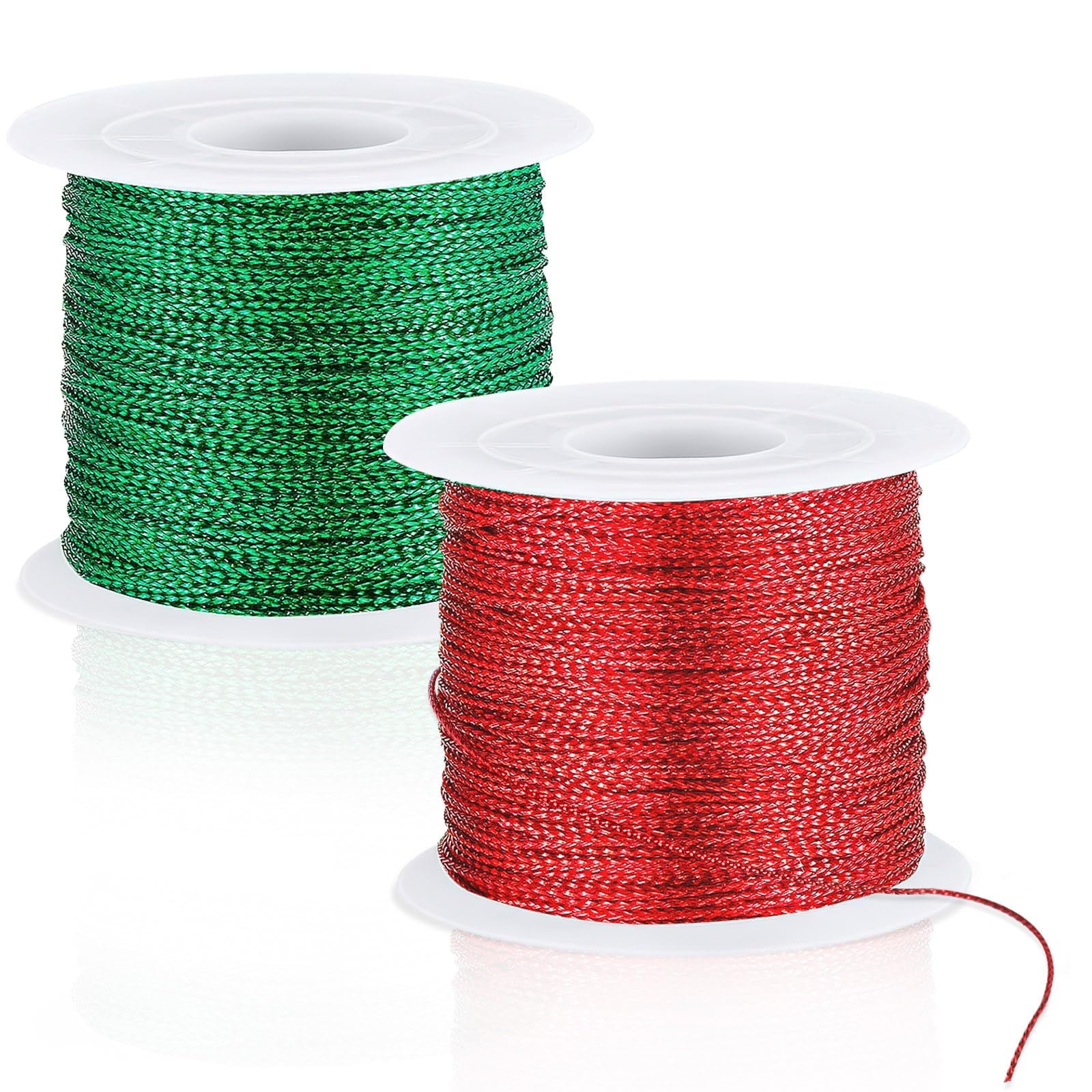 JUNEBRUSHS 218 Yards Christmas Metallic Ornament String