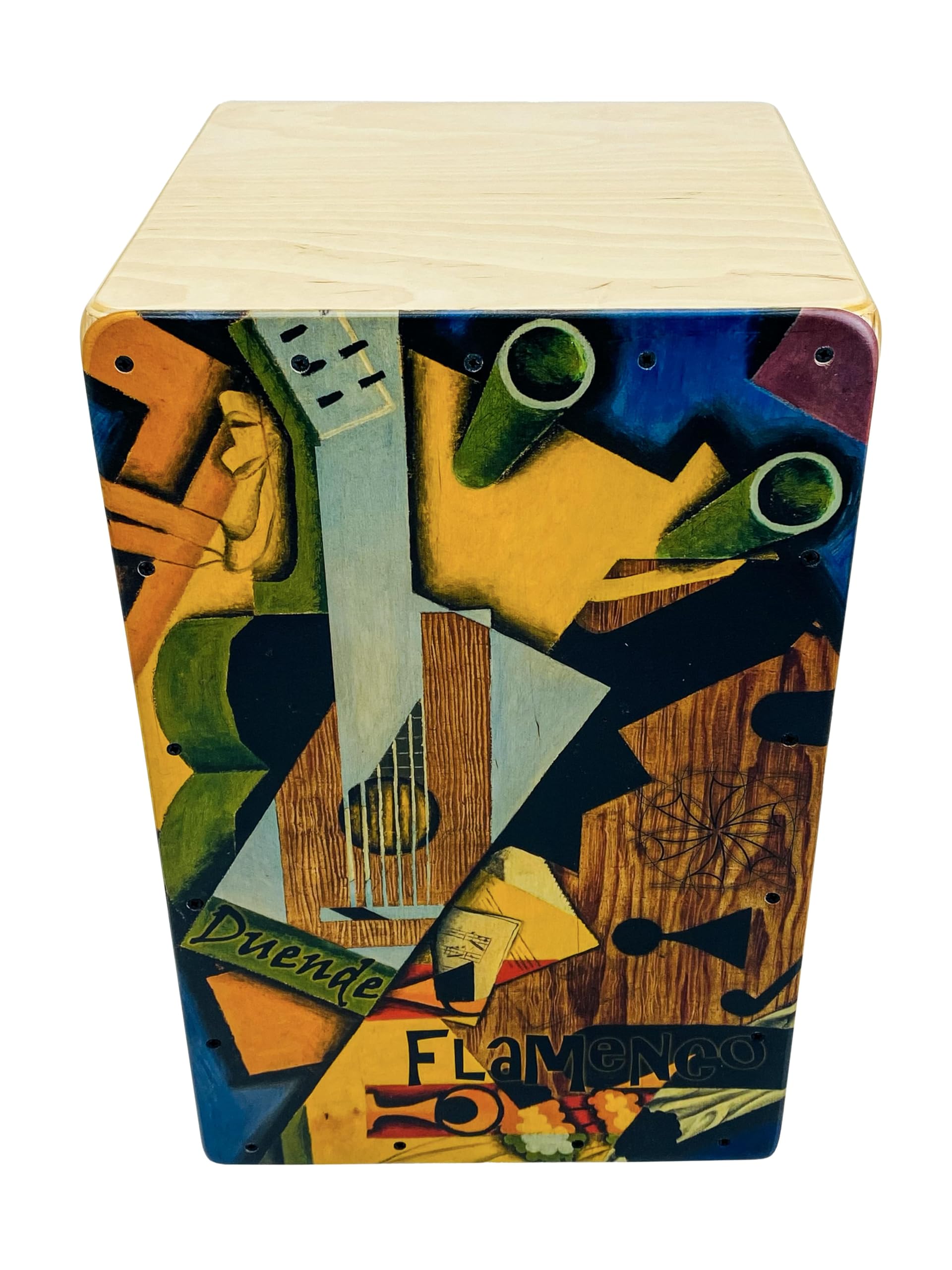 Cajon Flamenco Duende Edición Limitada profesional de Abedul con funda tipo mochila incluida.