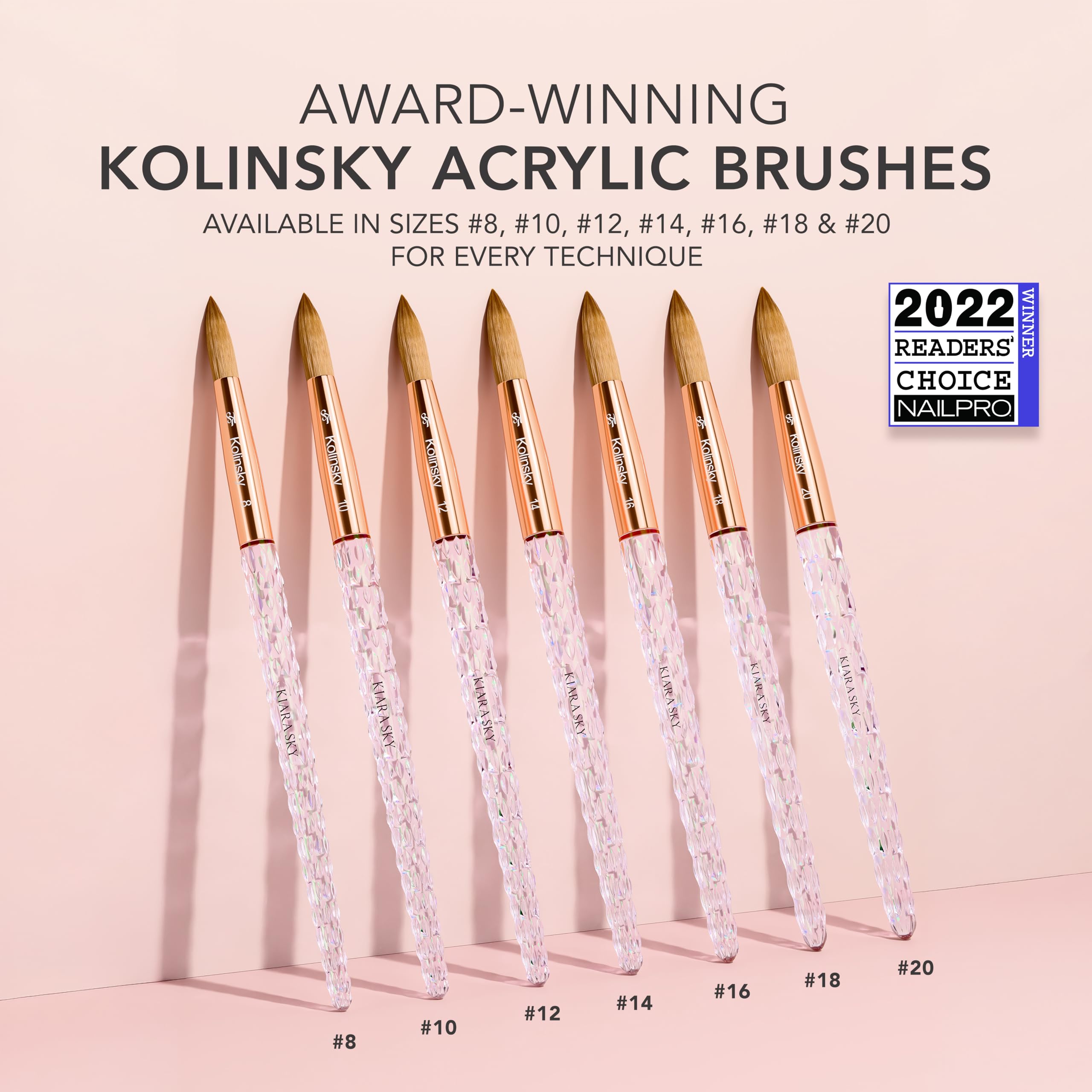 Amazon.com: Kiara Sky Kolinsky Acrylic Nail Brush #8 – Pure