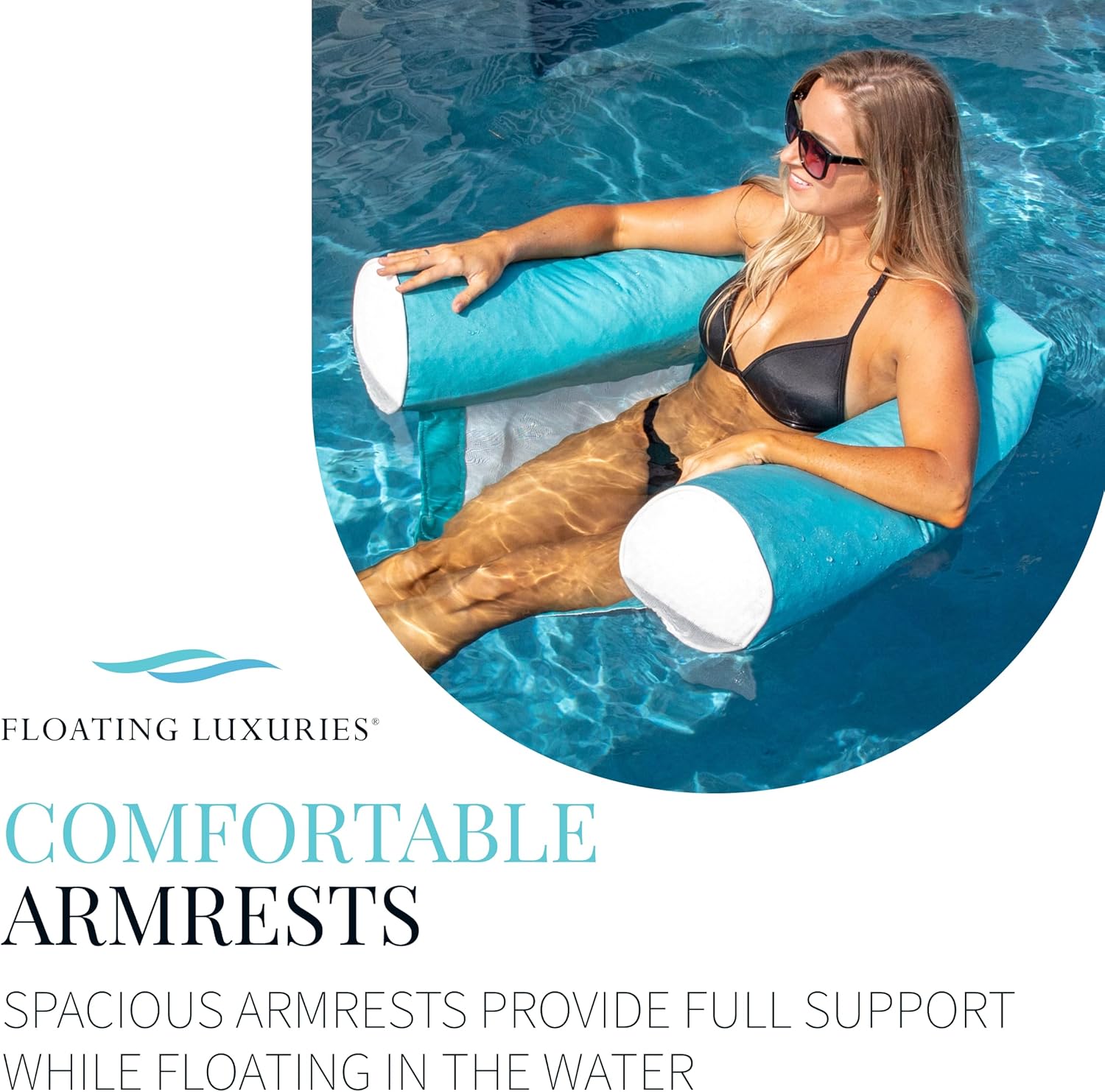 Floating Luxuries Kai Seat Pool Hammock, Adult Pool Chair Float, Fade-Resistant Marine Grade Fabric, Resort Like Comfort