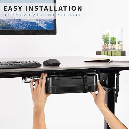 Miniatura 4 de VIVO UPS Universal, Mini PC CPU, PlayStation 5 debajo del escritorio y montaje en pared, fuente de alimentación ininterrumpida y soporte ajustable