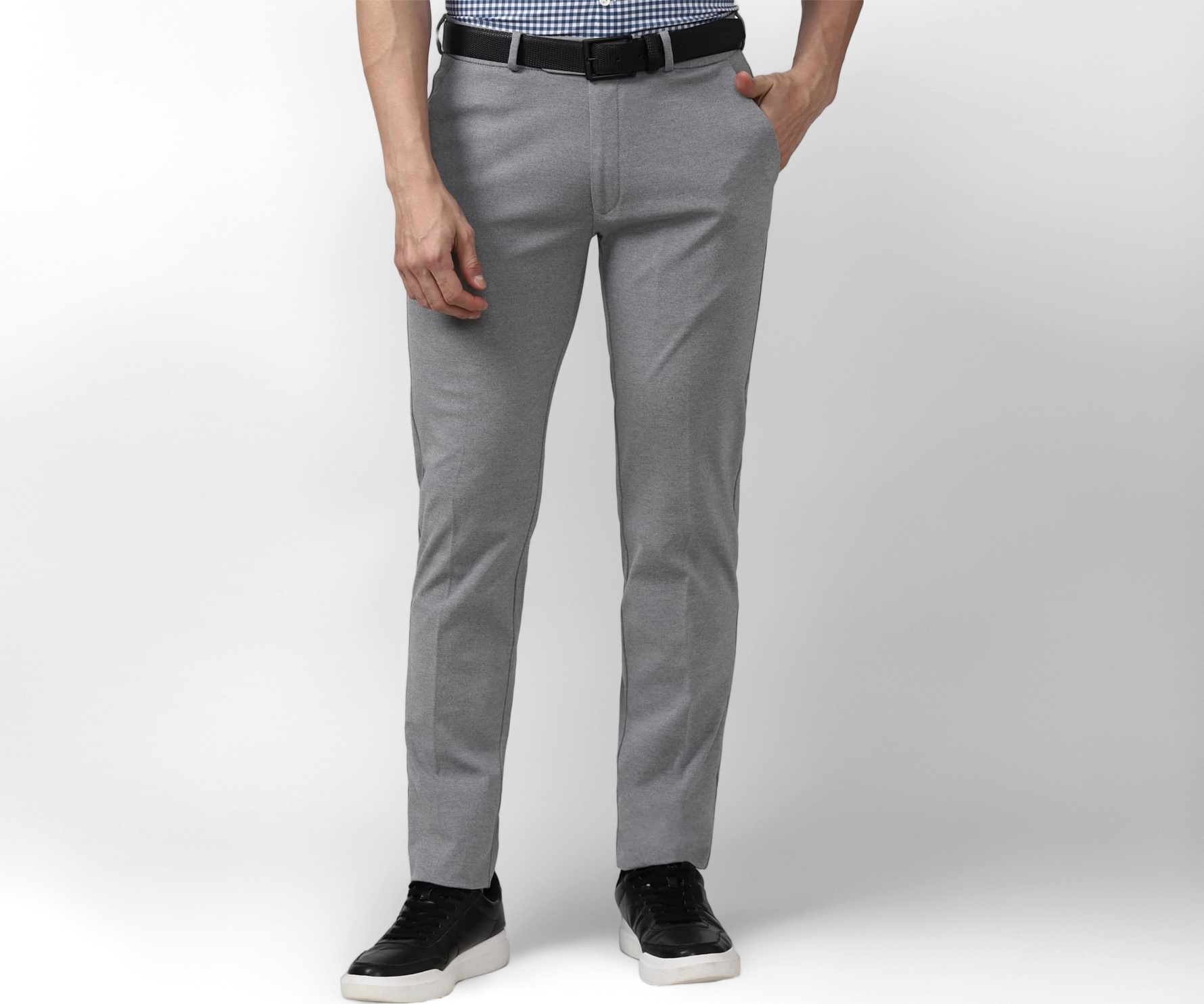 Peter England Super Slim Fit Front Knit Trouser - ₹1214