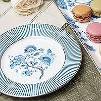 Vista 2 de Gracie Bone China Blue Danubio - Platos de postre (6.75 pulgadas)
