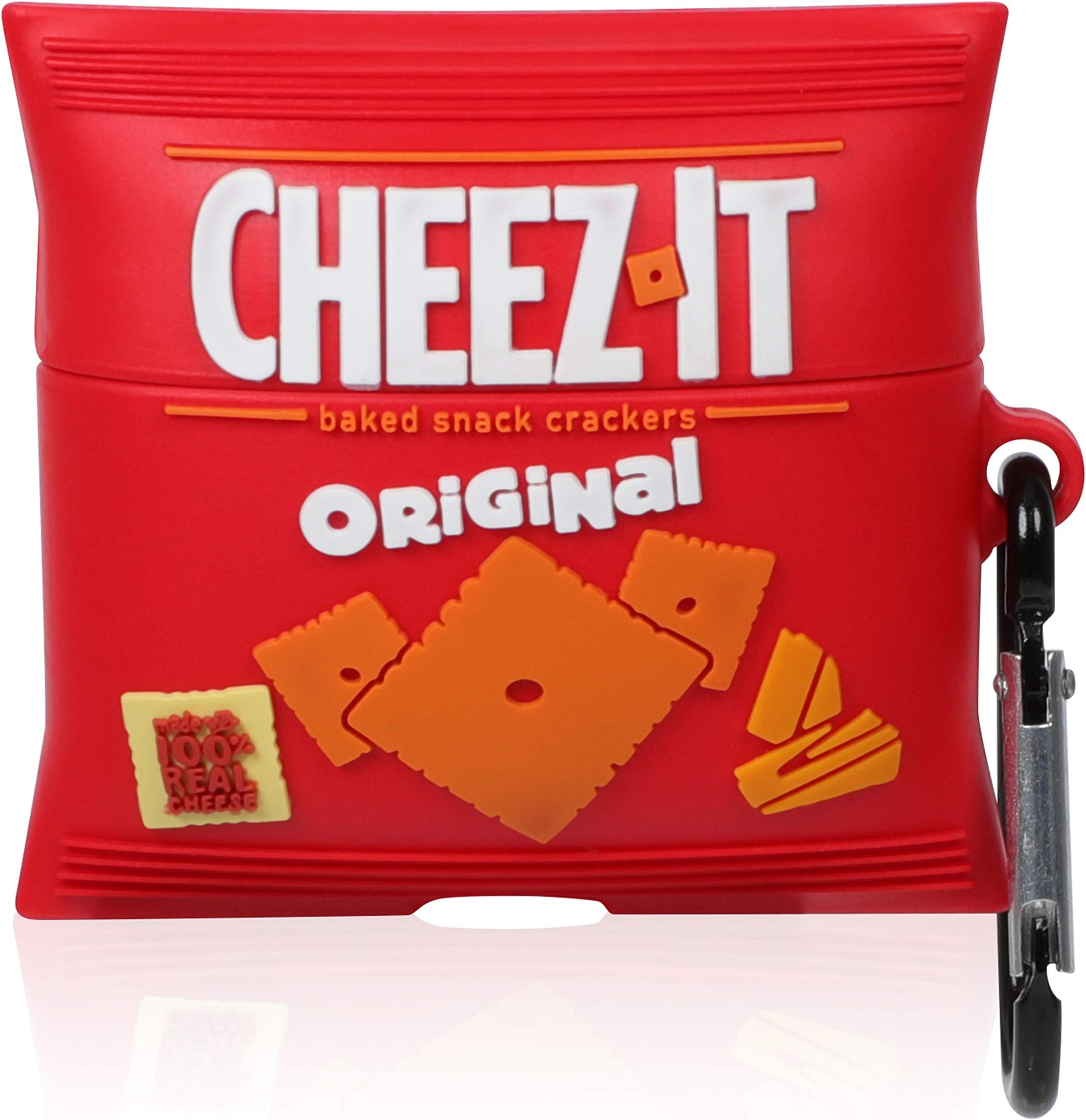 JoyleopCheez Cookie Case for Airpods Pro 2019/Pro 2 Gen 2022, Cute Cartoon Fun Funny 3D Kids Girls Teen Boys Cover, Kawaii Food Stylish Soft Silicone Character Trendy Air pods Cases for Airpod Pro