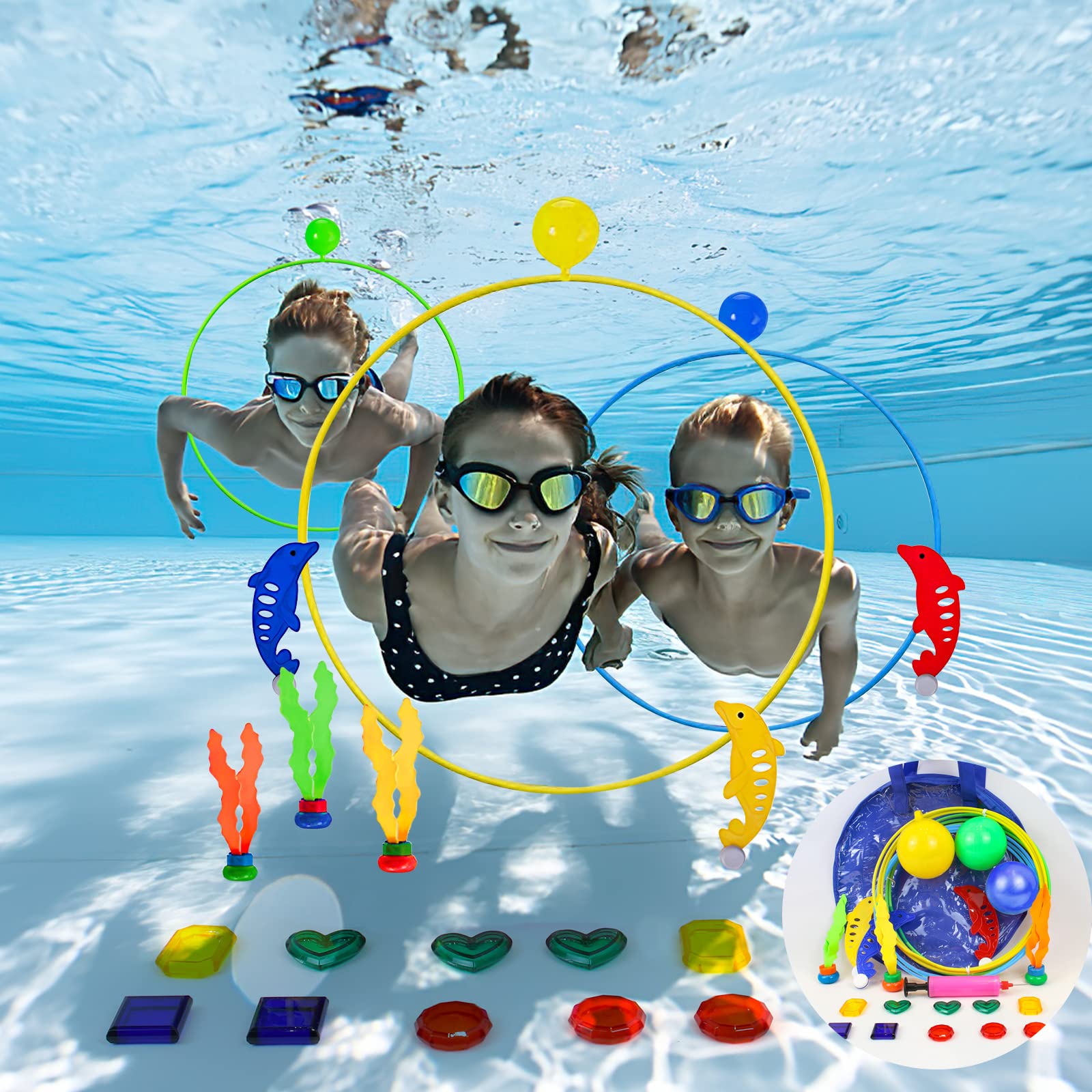 Juego Piscina Juego De Buceo Para Niños 11 Piezas De Juguetes