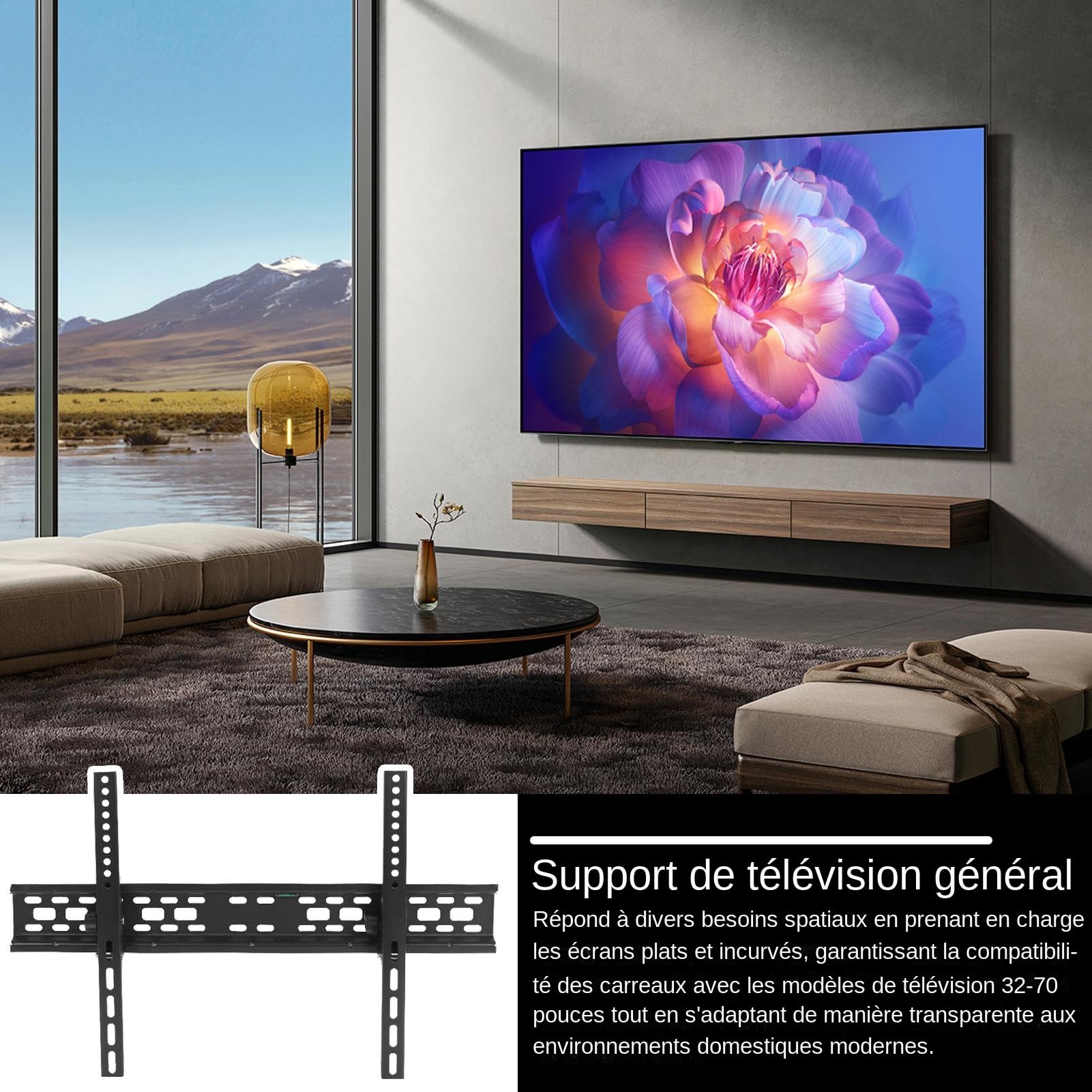 Soporte de TV ajustable soporte de pared para TV monitor plano